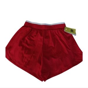 Red Women's Athletic Shorts - Classic High-Waist Sport Shorts, Size XS New
